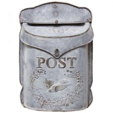 Galvanized Metal Post Box *New Farmhouse Decor Trend**   192626525481